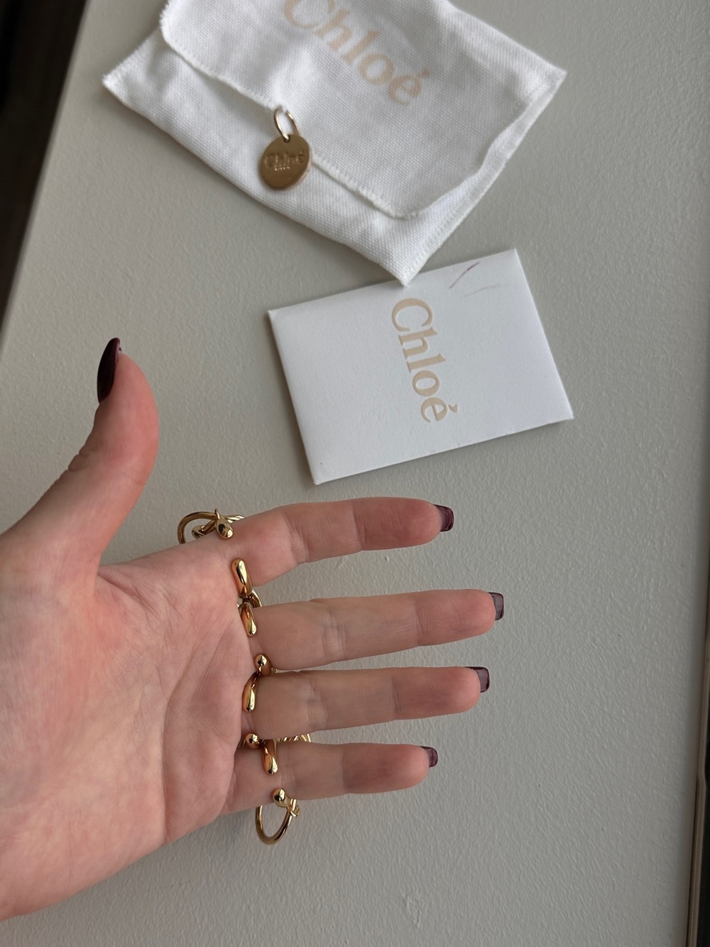Gold Multi-Ring Statement adjustable ring - Gold - Picture 5 of 6